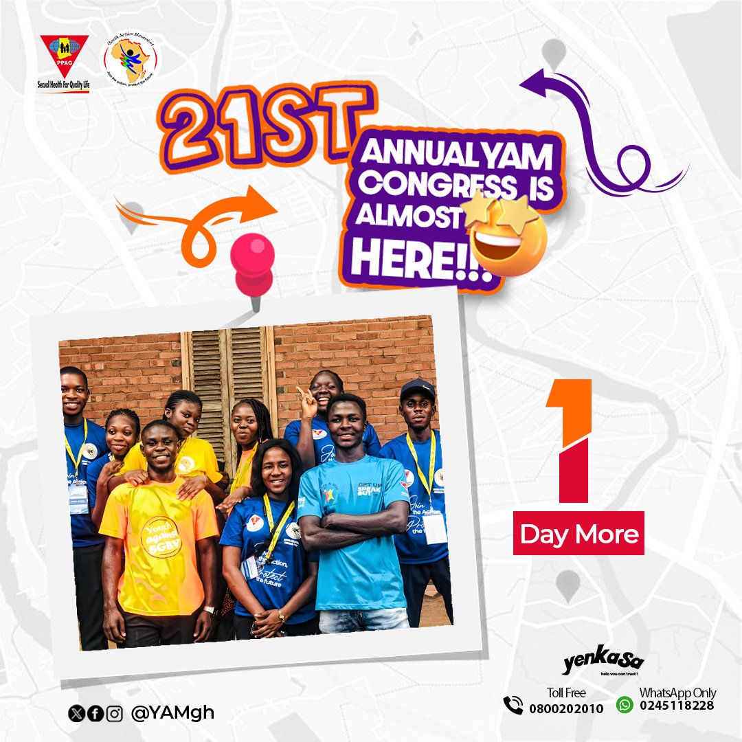 We are a day away from @YAMghana 21st Annual Delegates Congres. Are you ready? #YAMgh@21 @PPAGGhana @YAMghana - Join the Action, protect the future ‼️