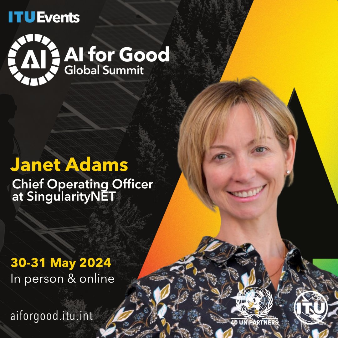 🇨🇭 We are excited to announce that COO @JanetAdamsAI will speak at the 2024 @AIforGood Global Summit held by @ITU. 📆30-31 May, 2024 📍Geneva, Switzerland Learn more and register today at aiforgood.itu.int/summit24/