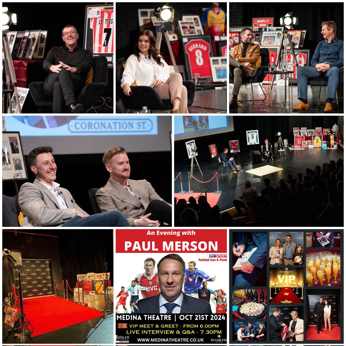 Few highlights celebrating our successful shows with football legends Francis Benali, Stuart Pearce, Matt Le Tissier and Corrie stars Mikey North & Ryan Prescott

We are excited about our next event with Paul Merson⚽🎊👇🏻
seamlessentertainment.co.uk/events

#newevent #paulmerson #football