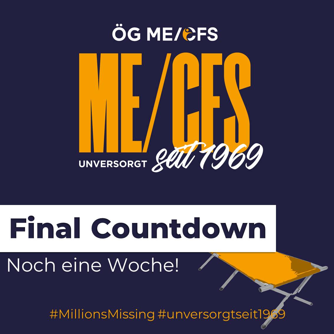 📣📢Protestaktion 12.Mai - Final Countdown📣📢 In einer Woche ist es so weit! Seid dabei & setzt mit uns ein starkes Zeichen für ME/CFS: Am Internationalen ME/CFS Tag: 📍12.Mai 2024 📍14:00-16:00 📍Heldenplatz Wien - Erzherzog-Karl-Reiterstatue 👉 mecfs.at/unversorgtseit… 1/1