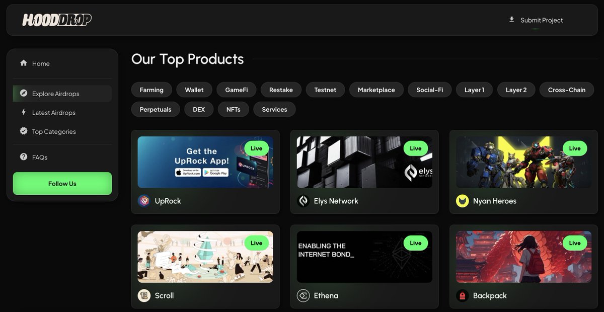 Keyifli Pazarlar ☀️ Bugün Airdrop işlemi olarak ne yapacağınızı bilmiyorsanız; hiç bilmediğiniz bir projeyi keşfetmeniz ve halihazırda yapılacak adımlarla ilgili içeriklere tek tıkla, kolayca ulaşabilmeniz için HoodDrop var. İyi ki var 🫶 hooddrop.io
