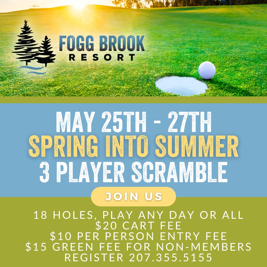 🌷☀️ Swing into summer with our Spring into Summer Scramble on May 25th! 🏌️‍♂️ It's the perfect way to kick off the long weekend with friends and a ton of fun. ⛳️🎉 #SpringIntoSummer #GolfScramble #May25th