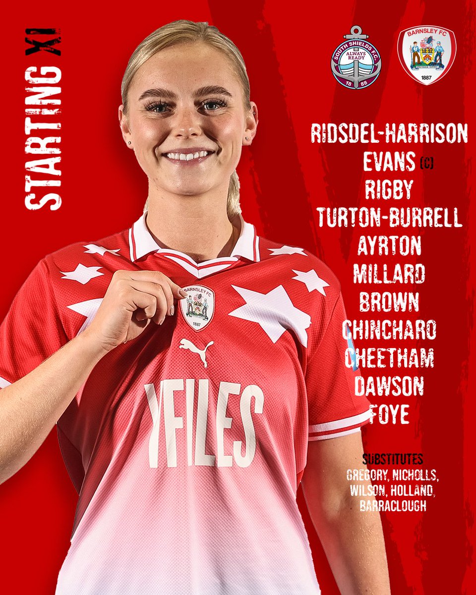 📋 Here's how we line up at South Shields this afternoon!

2️⃣ changes from the starting XI which won on the road at Alnwick last weekend! 

👊 Kick off at the 1st Cloud Arena in one hour!