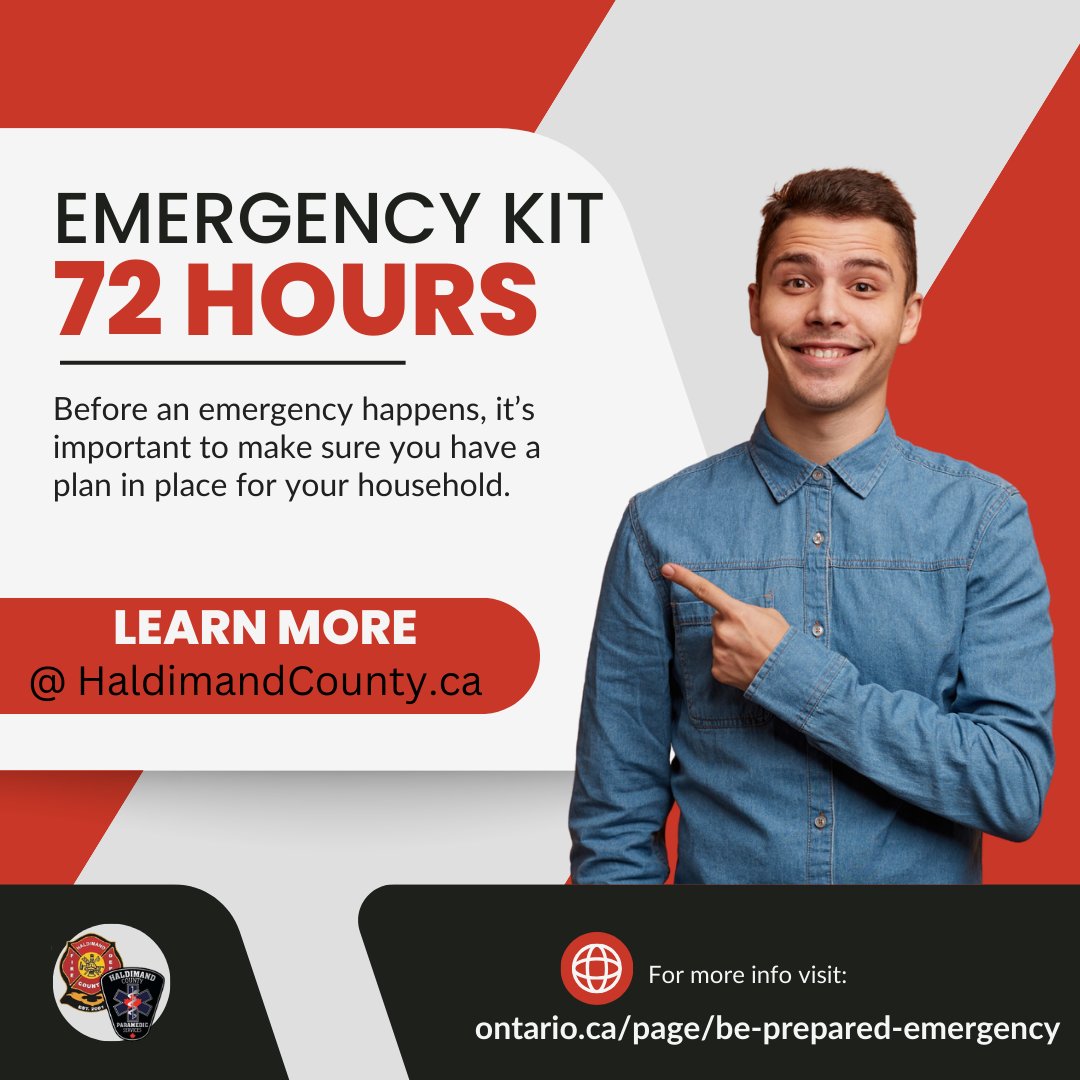 HaldEmerg's tweet photo. Welcome to Emergency Preparedness Week! From now until the 11th we will be sharing important local resources as well as tips & tricks for every season! Join us this Saturday, May 11th @ the Haldimand County Admin Building from noon-3pm for a meet & greet!
#EPW #PlanForEverySeason https://t.co/0BarGZlBpO