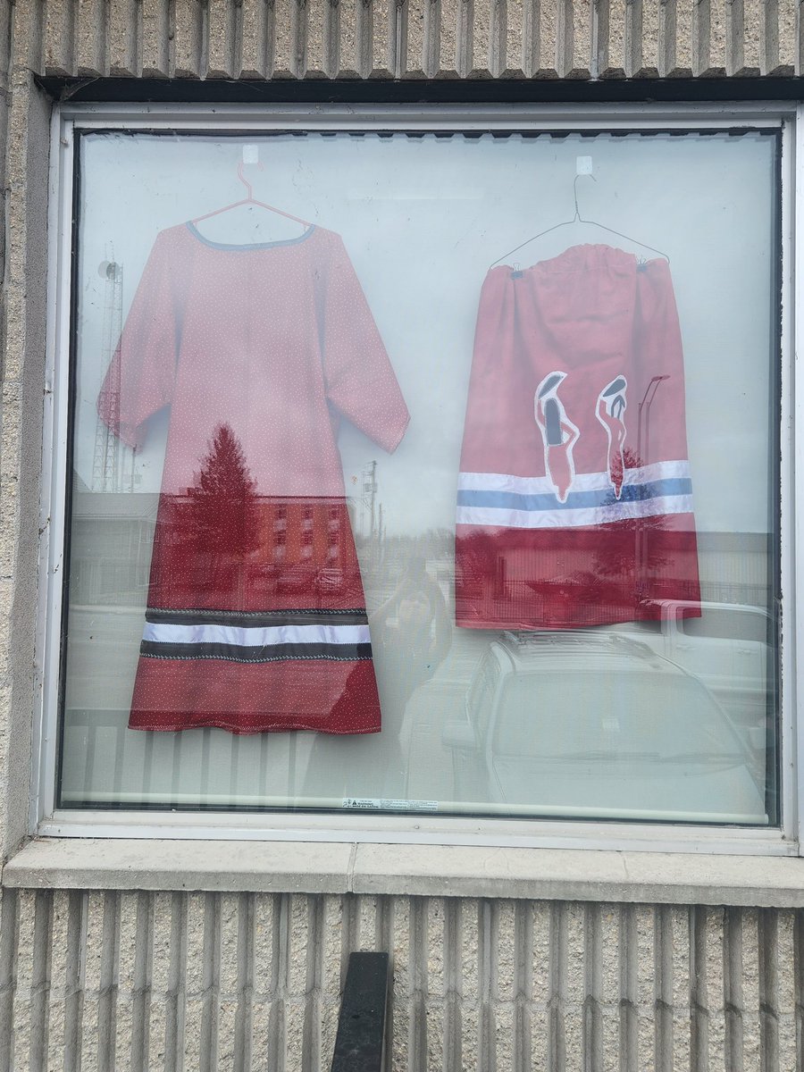 Grand Council Treaty #3 Staff created window and door displays across our offices in communities and urban hubs to raise awareness and advocacy. #MMIWG2S #NoMoreStolenSisters #BreakTheSilence #EndTheViolence #231CallsToAction #RememberingOurTribe #MMIWG #MMIMB #RedDressDay