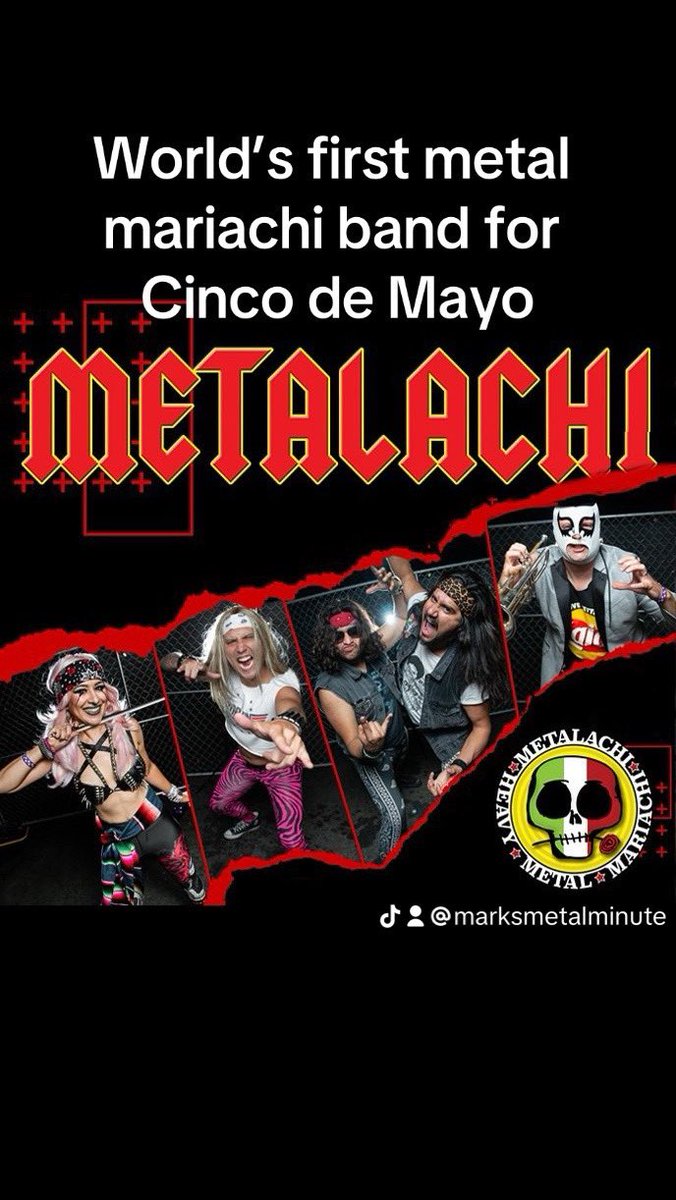 Metalachi, the world’s first heavy metal mariachi band, serving as the soundtrack for Cinco de Mayo. #cincodemayo #heavymetal #mariachi