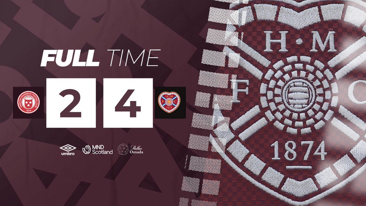 Full-time at Alloa as our 2010 group defends their trophy to win back-to-back CAS Cups, defeating Hamilton 4-2🏆 Goals from Sinan Kaharevic, Lucas Park, Allan Clark, & Rhys Henderson win it for the Wee Jambos🇱🇻