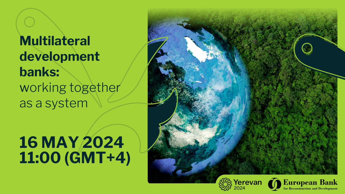 The EBRD (@ebrd) on Twitter photo Multilateral Development Banks: Working together as a System
Watch #LIVE from #EBRDam with <a href="/OdileRenaud/">Odile Renaud-Basso</a>, <a href="/RaniaAlMashat/">Rania A. Al Mashat</a>, <a href="/AlexiaLatortue/">Alexia Latortue</a>, Bhargav Dasgupta (<a href="/ADB_HQ/">Asian Development Bank</a>), <a href="/OstrosThomas/">Thomas Östros</a>, <a href="/AxelVT_WB/">Axel van Trotsenburg</a> and <a href="/richardporter/">Richard Porter</a>
⏰ 16 May 8:00 London Time
youtube.com/live/d7w65DEwz… Multilateral Development Banks: Working together as a System
Watch #LIVE from #EBRDam with <a href="/OdileRenaud/">Odile Renaud-Basso</a>, <a href="/RaniaAlMashat/">Rania A. Al Mashat</a>, <a href="/AlexiaLatortue/">Alexia Latortue</a>, Bhargav Dasgupta (<a href="/ADB_HQ/">Asian Development Bank</a>), <a href="/OstrosThomas/">Thomas Östros</a>, <a href="/AxelVT_WB/">Axel van Trotsenburg</a> and <a href="/richardporter/">Richard Porter</a>
⏰ 16 May 8:00 London Time
youtube.com/live/d7w65DEwz…