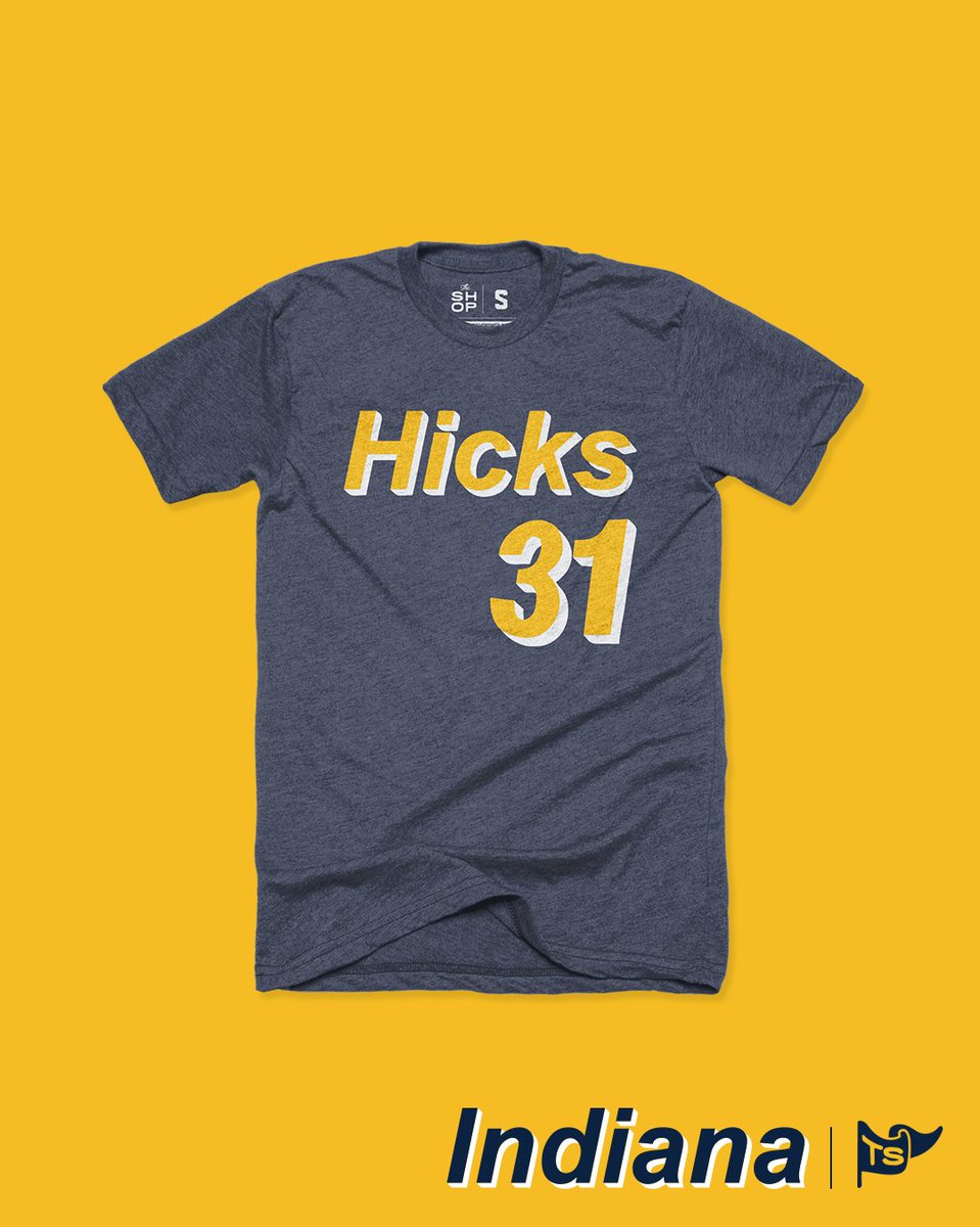 Tomorrow. Hicks Vs Knicks. We're ready. Grab this new tee online now and in stores by Tuesday! #BlueandGold #Indiana 

theshopindy.com/products/hicks…