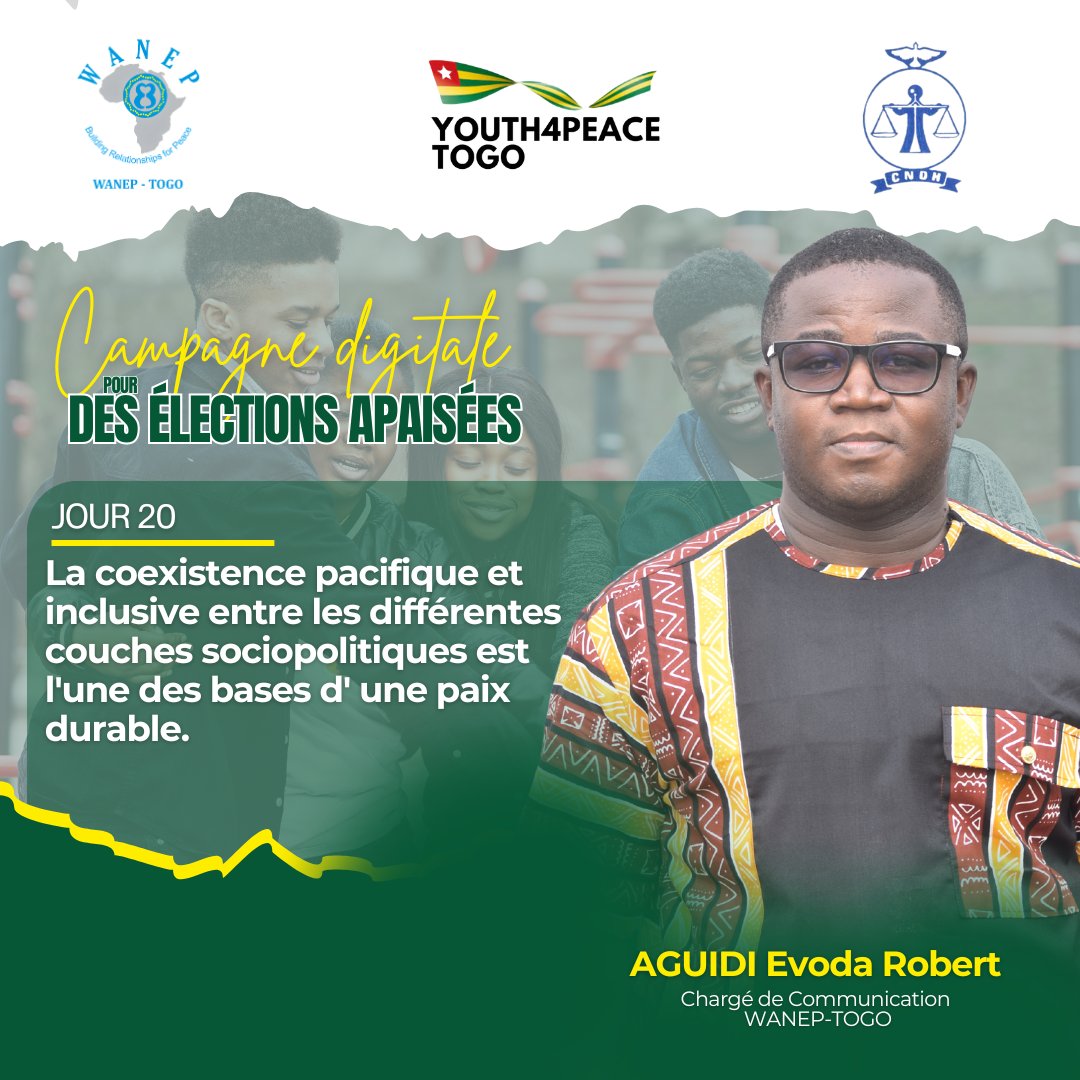 Faisons du Togo, un havre de paix #TisserDesRelationsPourLaPaix #TgTwittos #togolais228 #tolérance #nonviolence #électionstogo