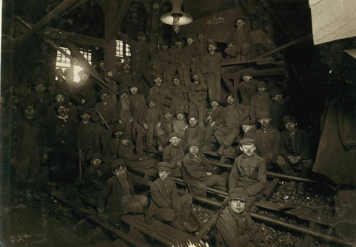 Miners in Pennsylvania 1911. Notice anything?