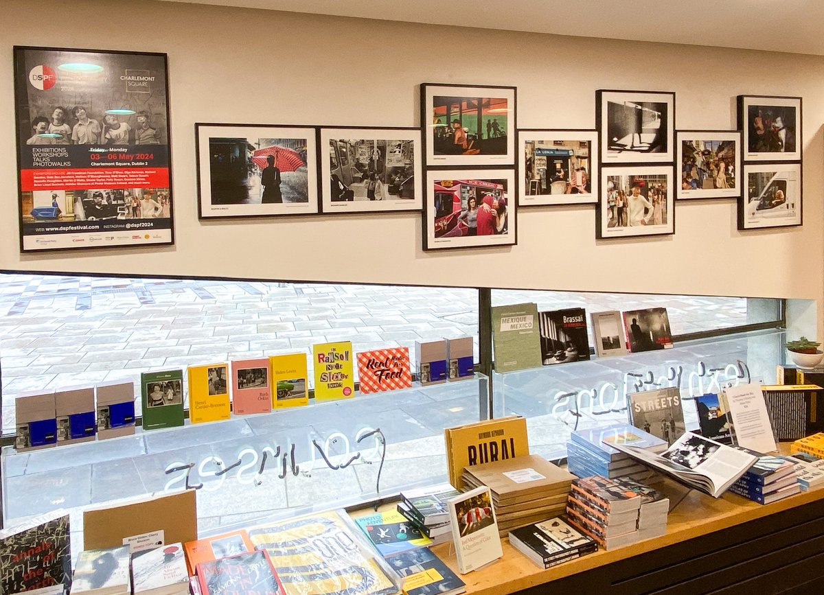 Thrilled to support Dublin Street Photography Festival with a showcase in our bookshop - For a limited time, drop by and take a look! The Festival continues 3 - 6 May in Charlemont Square celebrating all kinds of street photography #streetphotography #dublin @CanonUKandIE