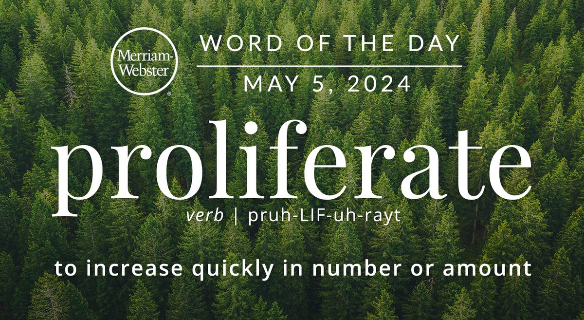 The #WordOfTheDay is ‘proliferate.’ ow.ly/BsiV50Rv9A5