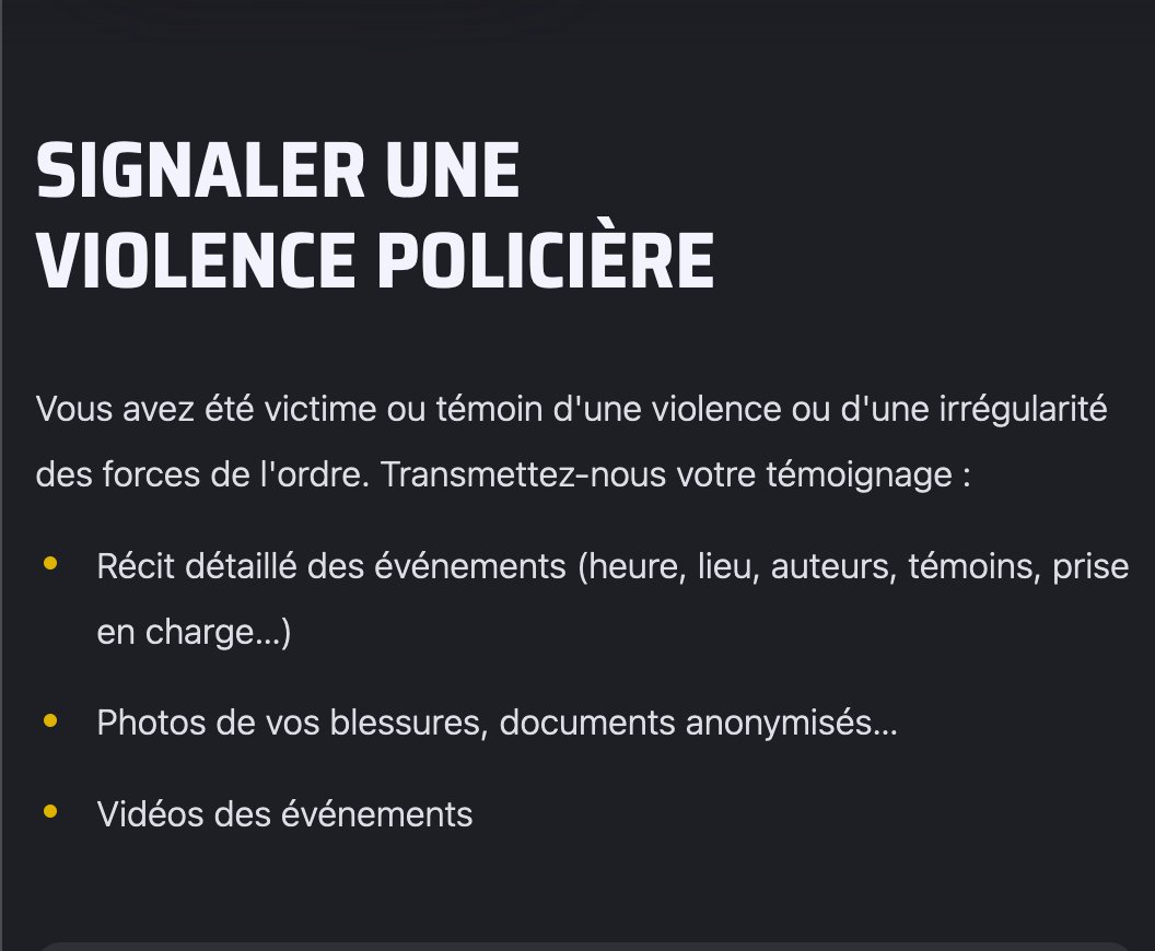 📢 Appel à témoignage Vous avez été témoin ou victime de #ViolencesPolicières lors des manifestations du #1erMai ou blocages lycéens/étudiants ? 👉 Contactez-nous @violencespolice ou signaler@violencespolicieres.fr