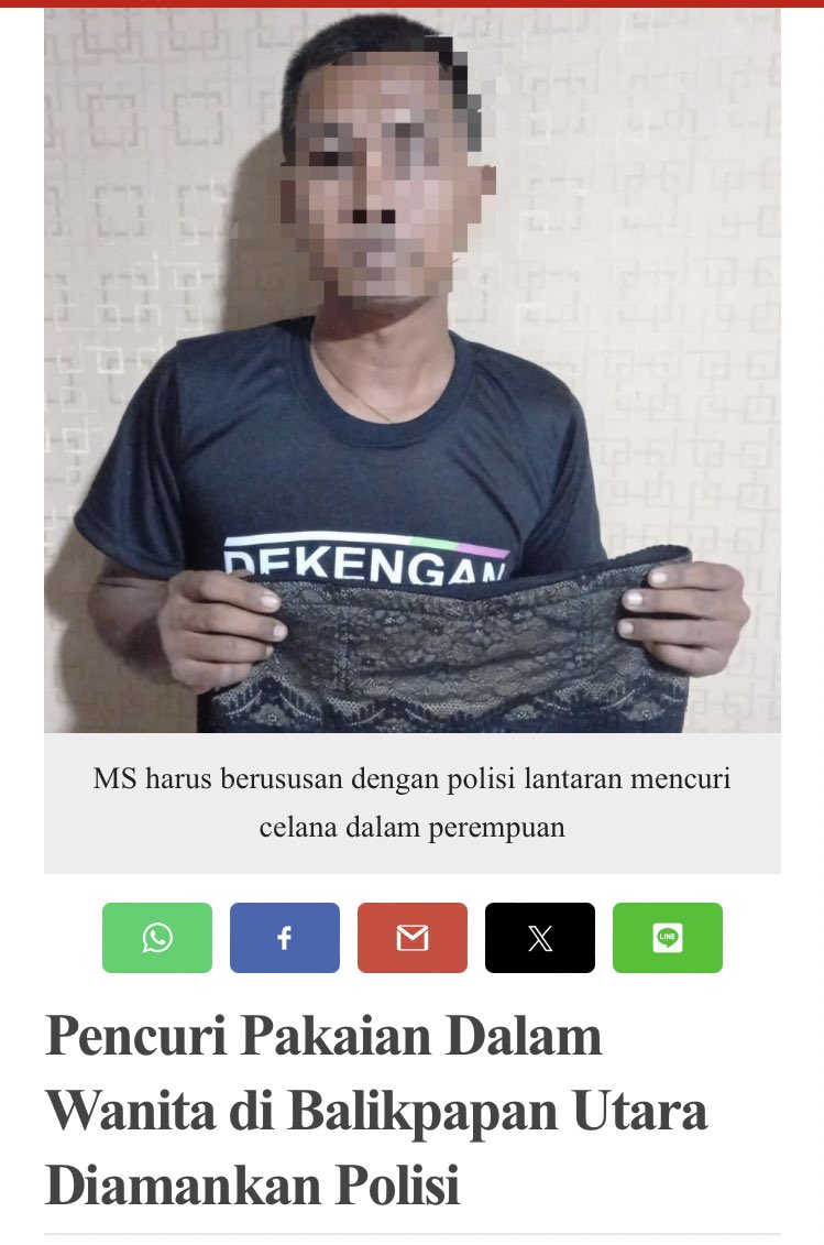 Hati hati lah kalau jemur sempak