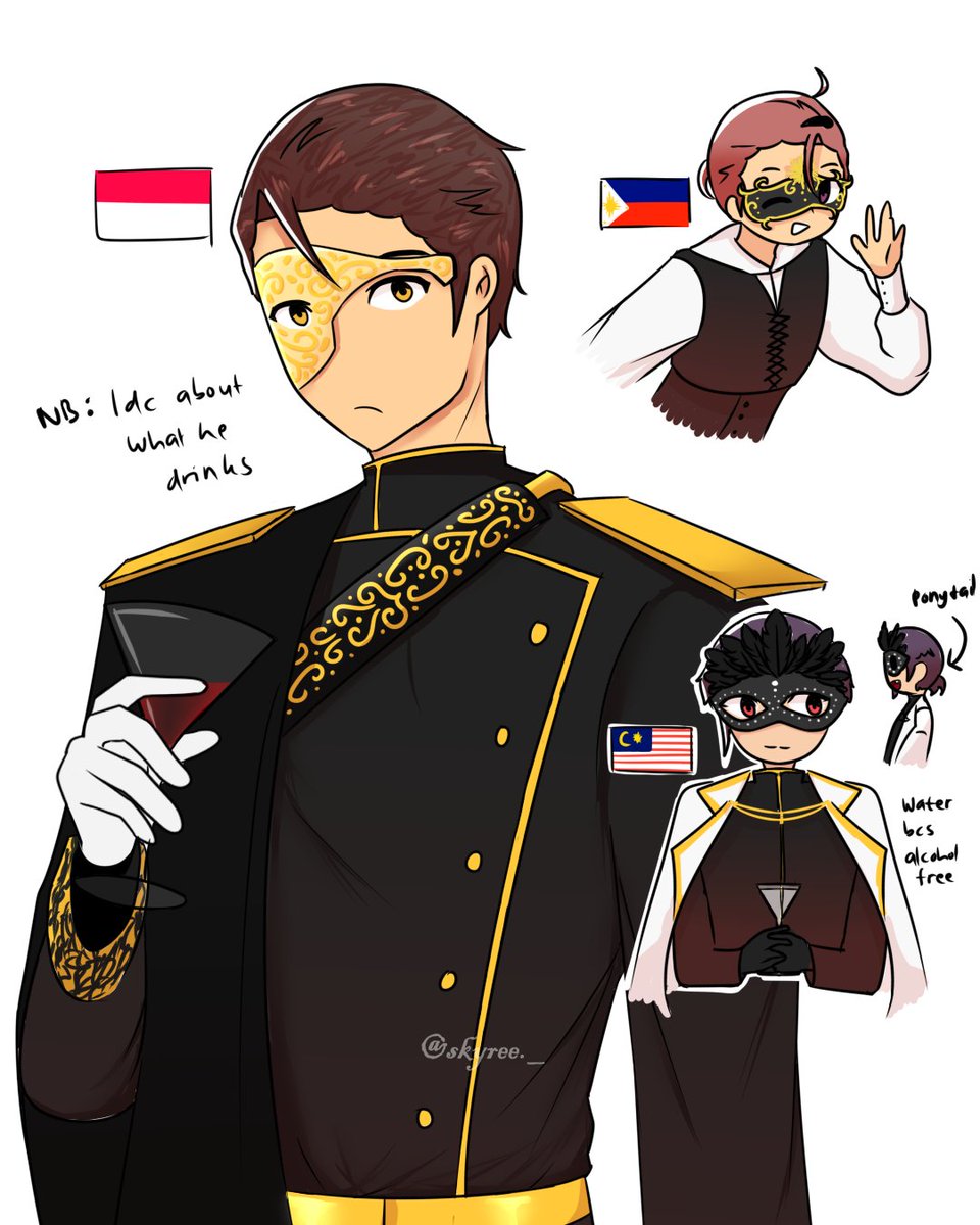 skyree134's tweet photo. Them but in masquerade outfit (I'm not creative enough)
#ヘタリア #hwsindonesia #hwsphilippines #hwsmalaysia https://t.co/b8ppx1DvvQ