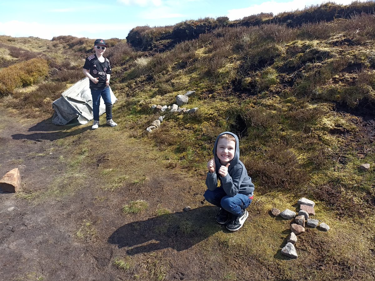 SpotTheBall85's tweet image. Zavier and Jax have been on a hike this morning to see the B29 Overexposed Crash Site. A long 4 mile round trip. @MayfieldOldham