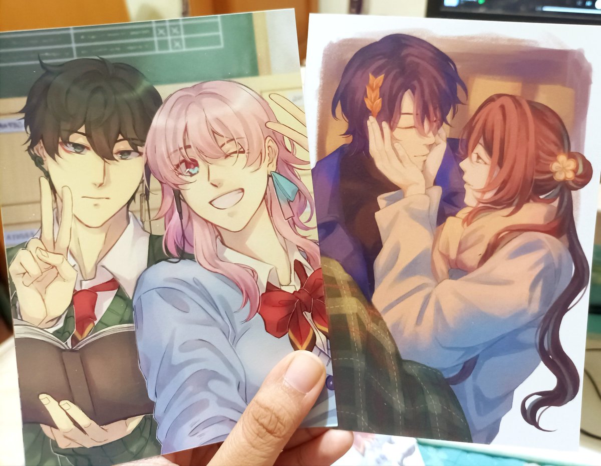 Test printingggggg! 🥹💕
They will be available on OTS! :3 the danmarch one available in A5 size as well :D
#comifuro18