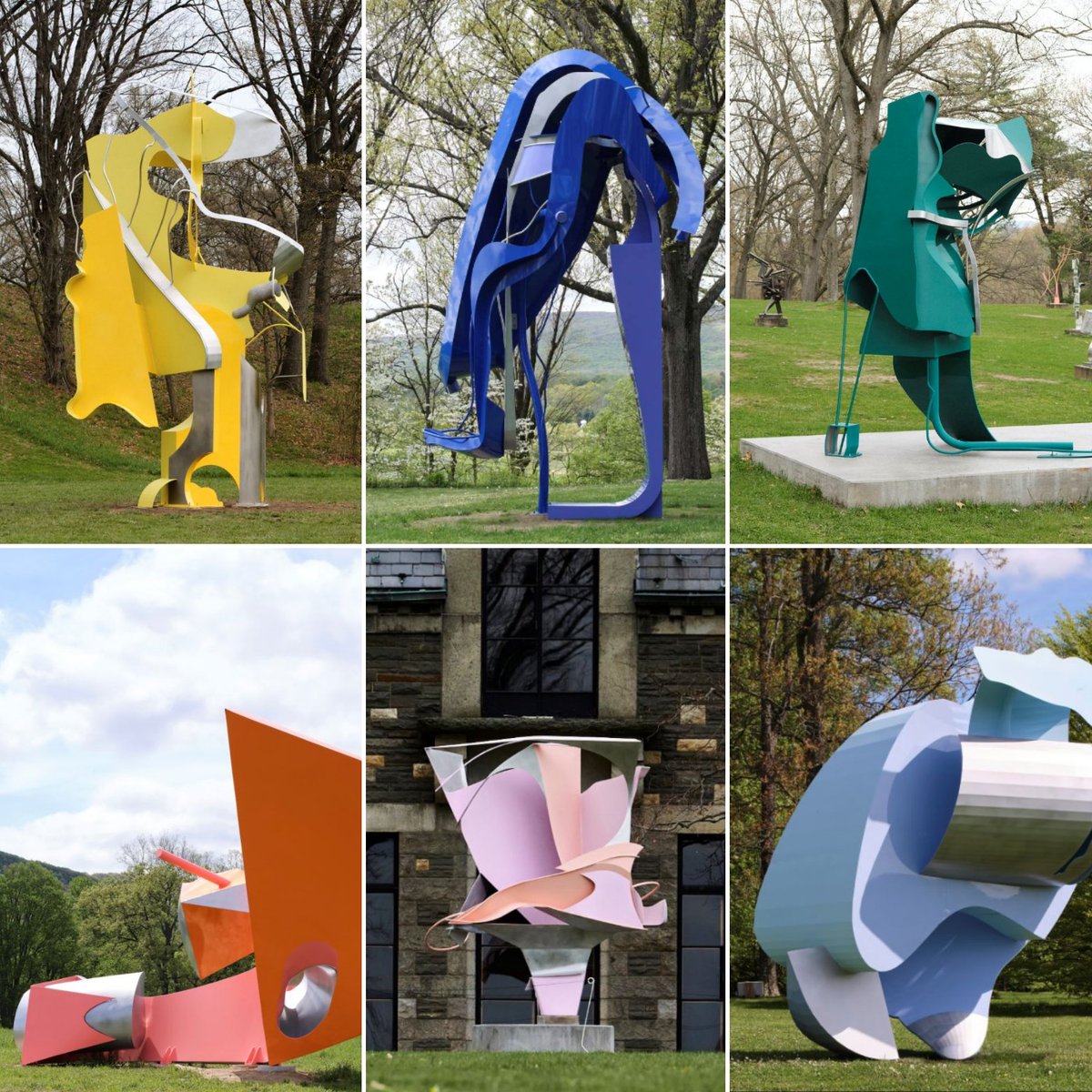 Now on view: 'Arlene Shechet: Girl Group' ⭐️ Bringing together Shechet’s recent work in wood, steel, ceramic, paper, and bronze with six new commissions for Storm King: As April, 2024 Rapunzel, 2024 Maiden May, 2023 Midnight, 2024 Dawn, 2024 Bea Blue, 2024 📷David Schulze