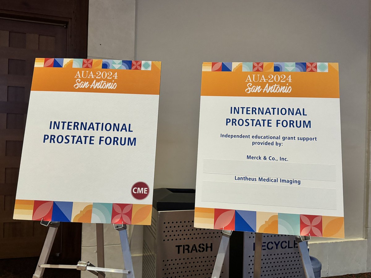 Good morning. The International Prostate Forum runs 7:30 to noon today with a lunch to follow. We will work through 4 key disease spaces from advanced to screening and prevention. Hemisfair C1.