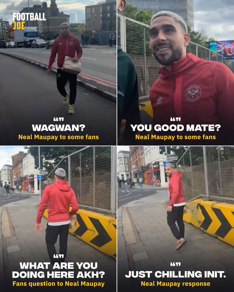Some fans bumped into Brentford's Neal Maupay strolling through London with a takeaway 🤣