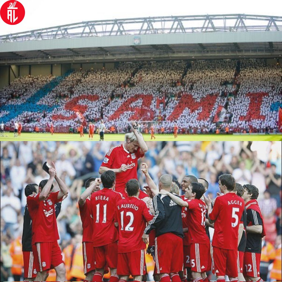 When Sami Hyypia said goodbye to The Kop after 10 years at Liverpool in 2009♥️ We beat Spurs 3-1 on that day 👊