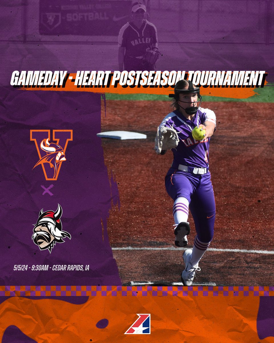 #mvcgameday Viking softball plays another elimination game this morning in the Heart Postseason Tournament at 9:30am! Live links at valleywillroll.com! Good luck & #valleywillroll