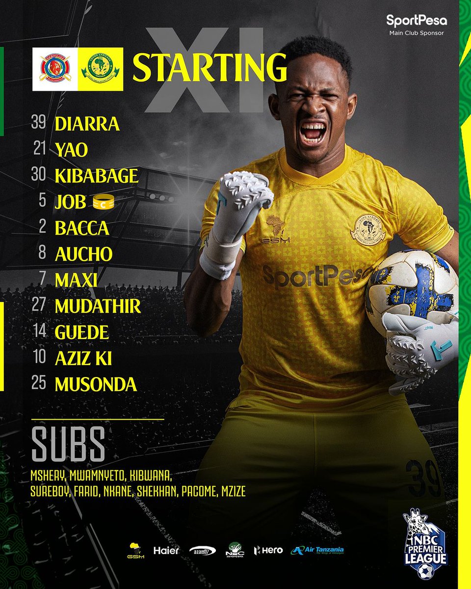 Our #NBCPremierLeague  starting XI 📋👇🏽

Let’s do this, Wananchi.🔰💪🏽

#TheClubAboveAll
#DaimaMbeleNyumaMwiko