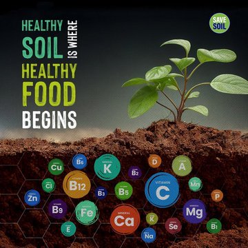 If we have healthy soil then only we can have nutritious food.
So #SaveSoil .🙏🙏🙏🌱🌱🌱🌳🌳🌳🌲🌲🌲🌴🌴🌴
#ConsciousPlanet 
@cpsavesoil