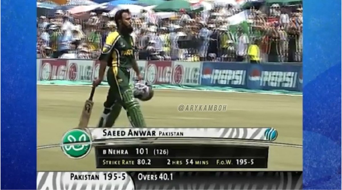 #DidYouKnow !!! Saeed Anwar is the only Pakistan batsman to Score a hundred against India in World Cup.