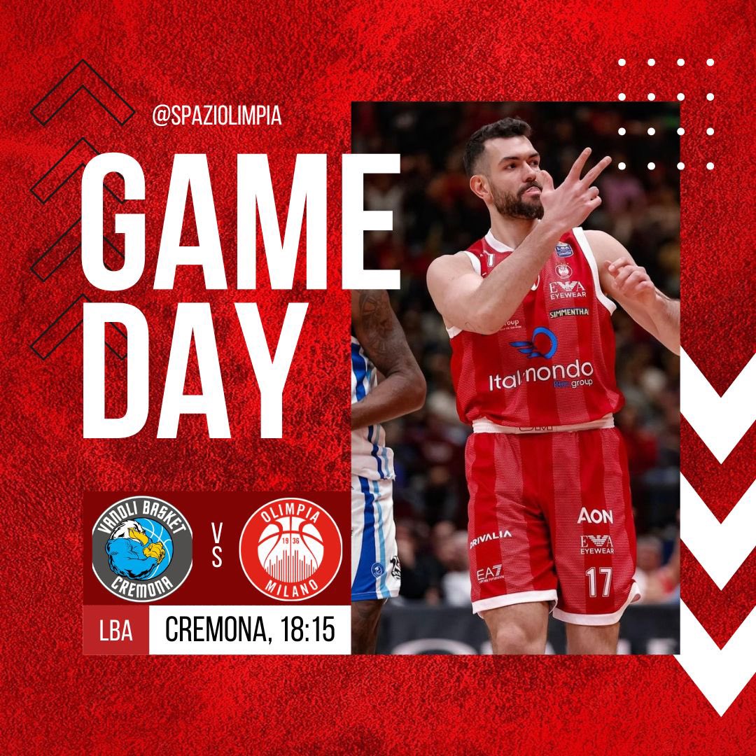 ⚪️🔴GAME DAY: Cala il sipario sulla regular season Lba; per l’Olimpia trasferta breve sul campo della Cremona ammazza grandi.

Nei commenti trovate il link dove leggere l’articolo completo di presentazione della partita👇
#Olimpiamilano #Olimpia #LBA