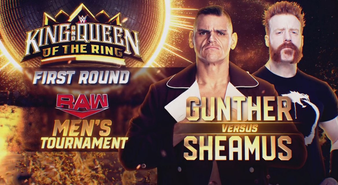 Tomorrow #WWERaw King Of The Ring Tournament 1st Round @Gunther_AUT v @WWESheamus