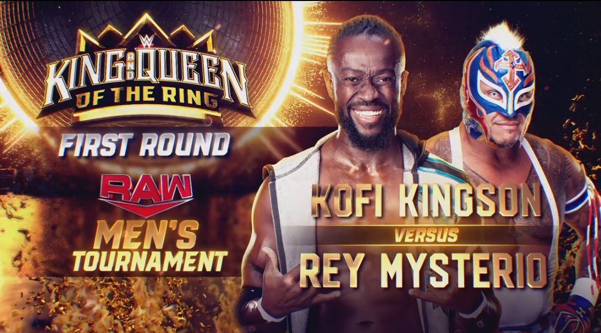 Tomorrow #WWERaw King Of The Ring Tournament 1st Round @TrueKofi v @reymysterio