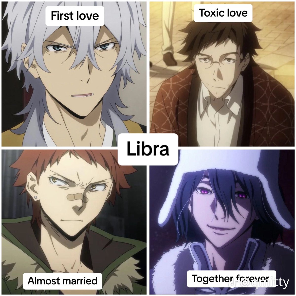 I won. (first love is soooo accurate i got invested in bsd after seeing fukuzawa then boom fyodor appeared)