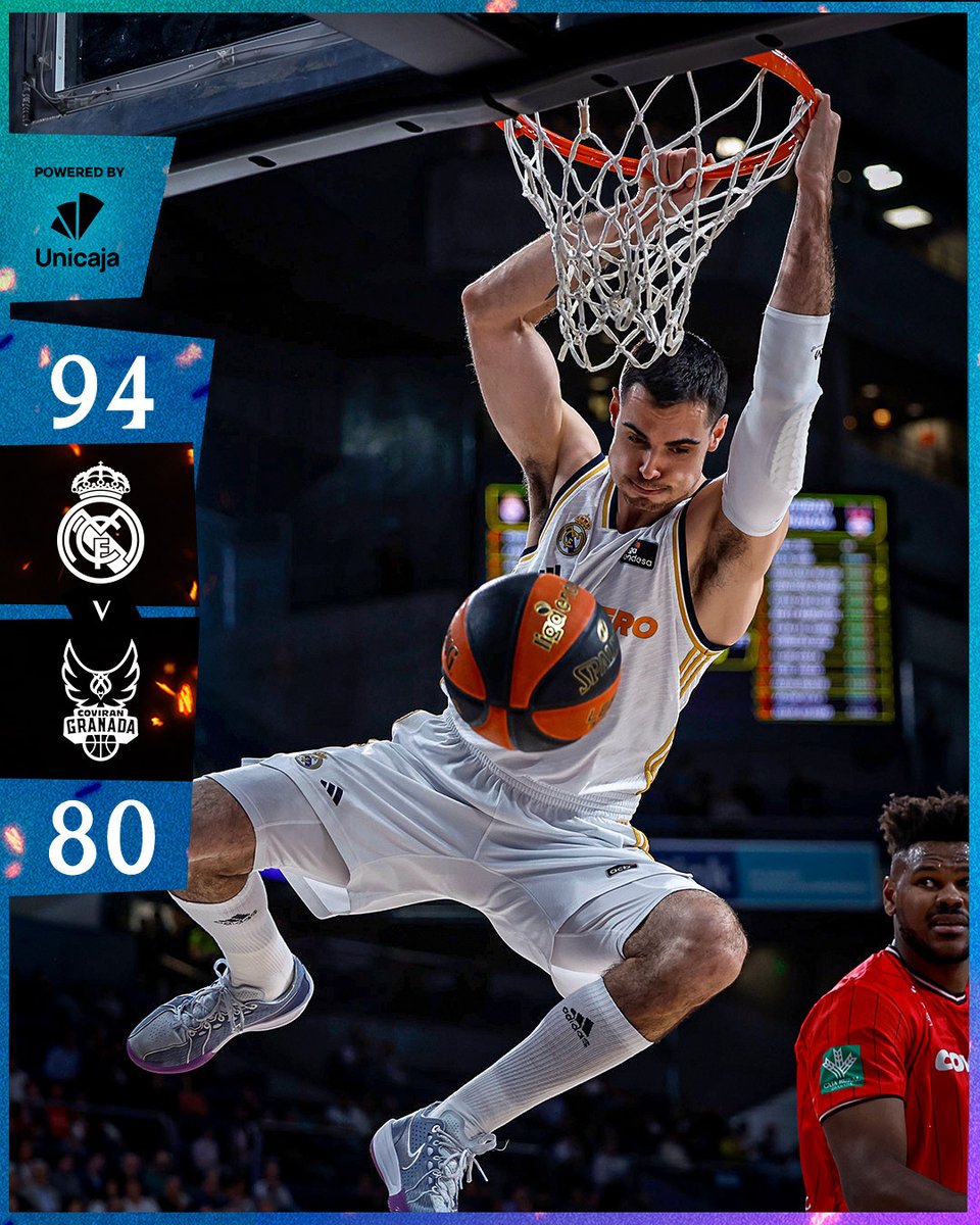 🏁 FP: @RMBaloncesto 94 - 80 @FundacionCBG
#LigaEndesa | @UnicajaBanco