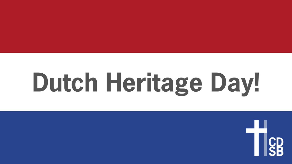 May 5th is #DutchHeritageDay! Today, we celebrate the contributions of Dutch-Canadians and Dutch culture within Canada. Happy Dutch Heritage Day!