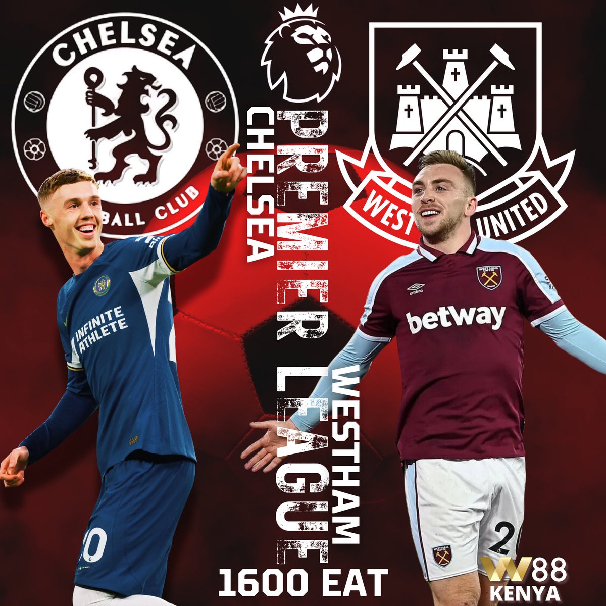 Which team are you supporting today between Chelsea and Westham? 
#JoinW88