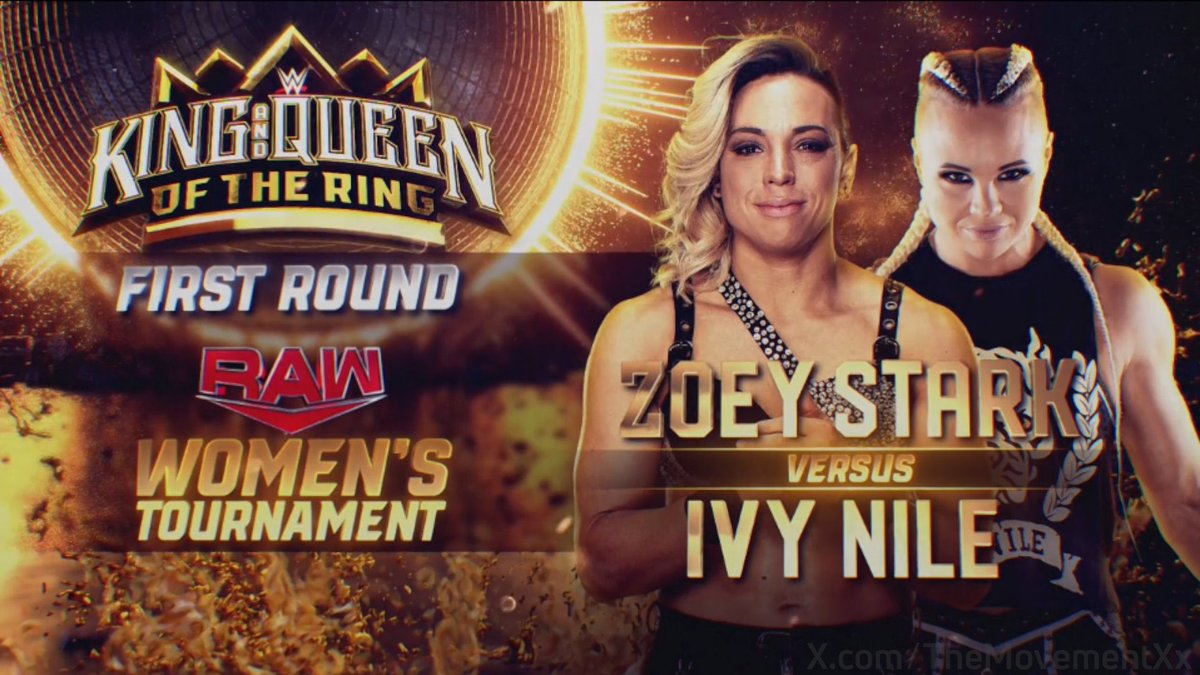 Tomorrow #WWERaw  Queen Of The Ring Tournament 1st Round @ZoeyStarkWWE v @ivynile_wwe