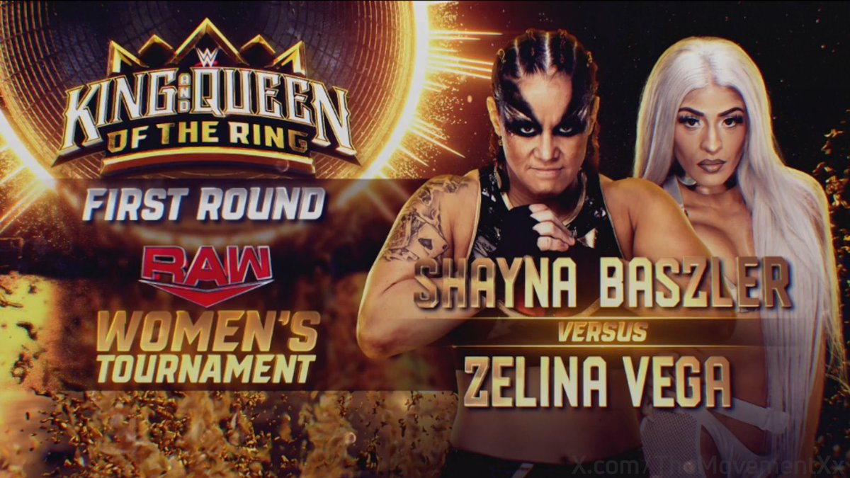 Tomorrow #WWERaw  Queen Of The Ring Tournament 1st Round @QoSBaszler v @ZelinaVegaWWE