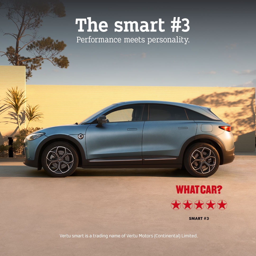 Experience where power collides with charm - meet the smart #3! VIEW OUR OFFERS - bit.ly/4bmQcrN #VertuMotors #smart #smart3