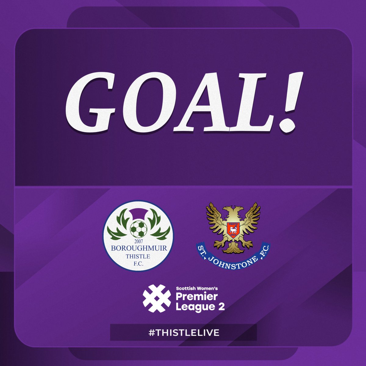 𝗚𝗢𝗢𝗢𝗔𝗔𝗔𝗟𝗟𝗟!!! Ria McCafferty picks up the short corner before turning and laying it off for Fiona Gibson to rattle home off the post!! 🟣1-0🔵 | 15' | #ThistleLive