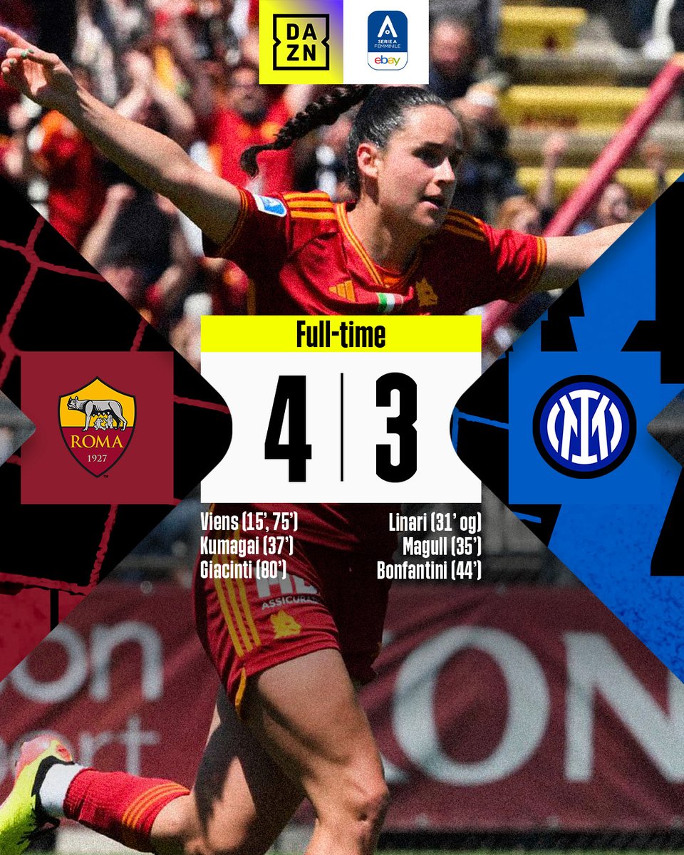 2⃣2⃣ wins for Roma in the league!

#SerieAFemminile #NewDealForWomensFootball