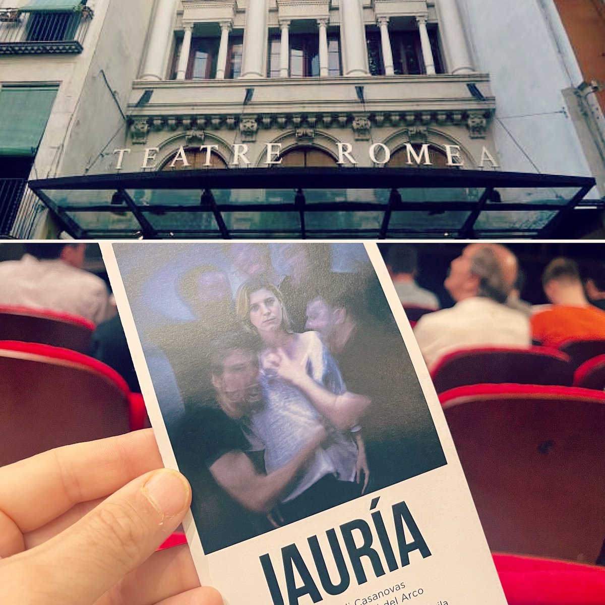 Cal anar més al teatre! Vespre @Teatre_Romea #Jauría @Jordi_Casanovas, una ficció documental a partir de les declaracions dels cinc acusats i la denunciant en el judici de “La Manada” sobre la violació grupal a Pamplona #sanfermin la nit del 6 de juliol de 2016. Un cas que va