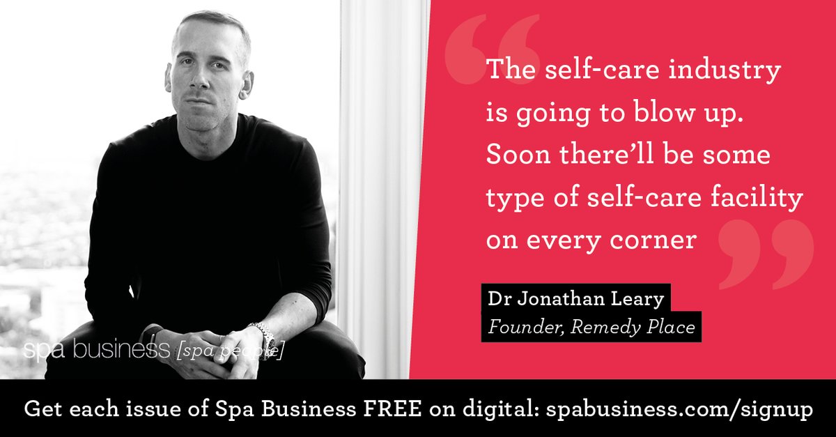 Remedy Place co-founder Dr Jonathan Leary says the self-care industry is going to blow up t.lei.sr/T6RsS1