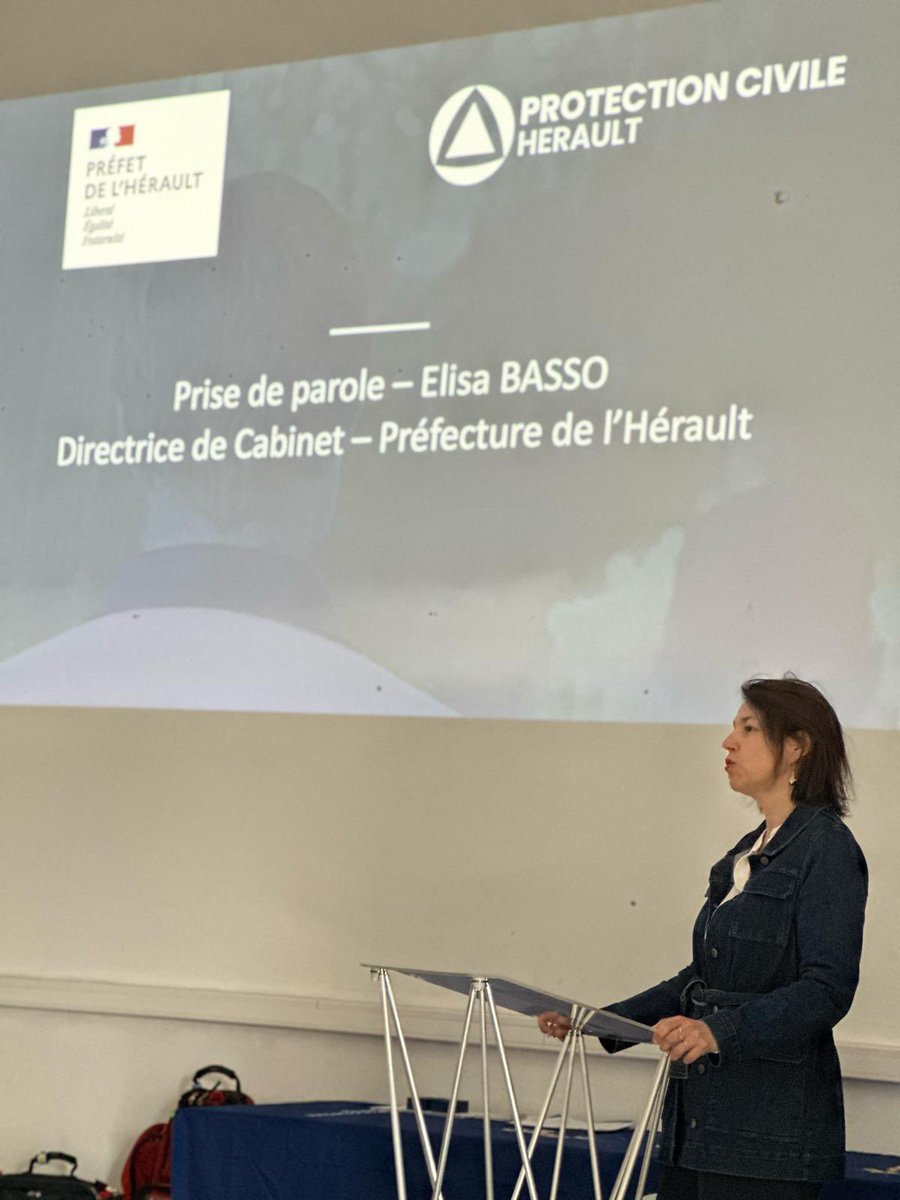 Elisa Basso, directrice de Cabinet du préfet de l’#Hérault, a participé à l’assemblée générale de l’association départementale de @ProtecCivile34 à Lattes. 🙌 Merci pour votre engagement constant !