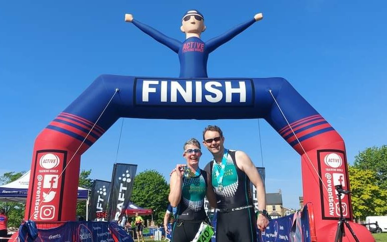 Well done to Annalie and Keith at the St Neots triathlon today. Great efforts! 💛💚 📸 Keith Withers