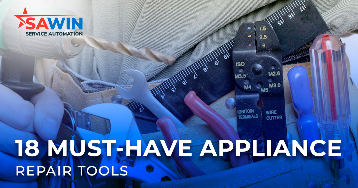 18 Must-Have Appliance Repair Tools
bit.ly/3pqptEM 

Make life easy for yourself. Work faster and safer with these must-have repair tools!

#fieldservicelife #fieldmanagement #software #appliancerepair #toolsofthetrade #skilledtrades #serviceprovider #fieldservices