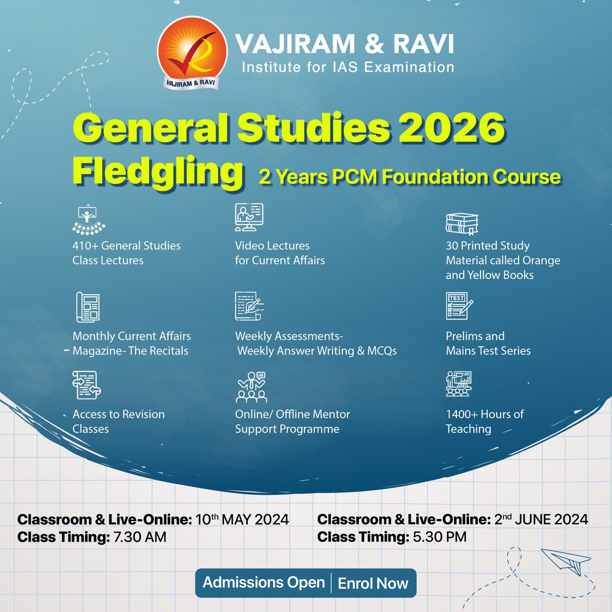 Start your journey to become a civil servant with Vajiram and Ravi’s 2-Year Fledgling Programme. 

To know more, visit ✅- bit.ly/vajiram-fledgl…

Online Mode ✅: bit.ly/vajiram-fledgl…

#upsc #upscaspirant #upscexam #upscprelims #upscias #ias#iasexam #india #iasexam