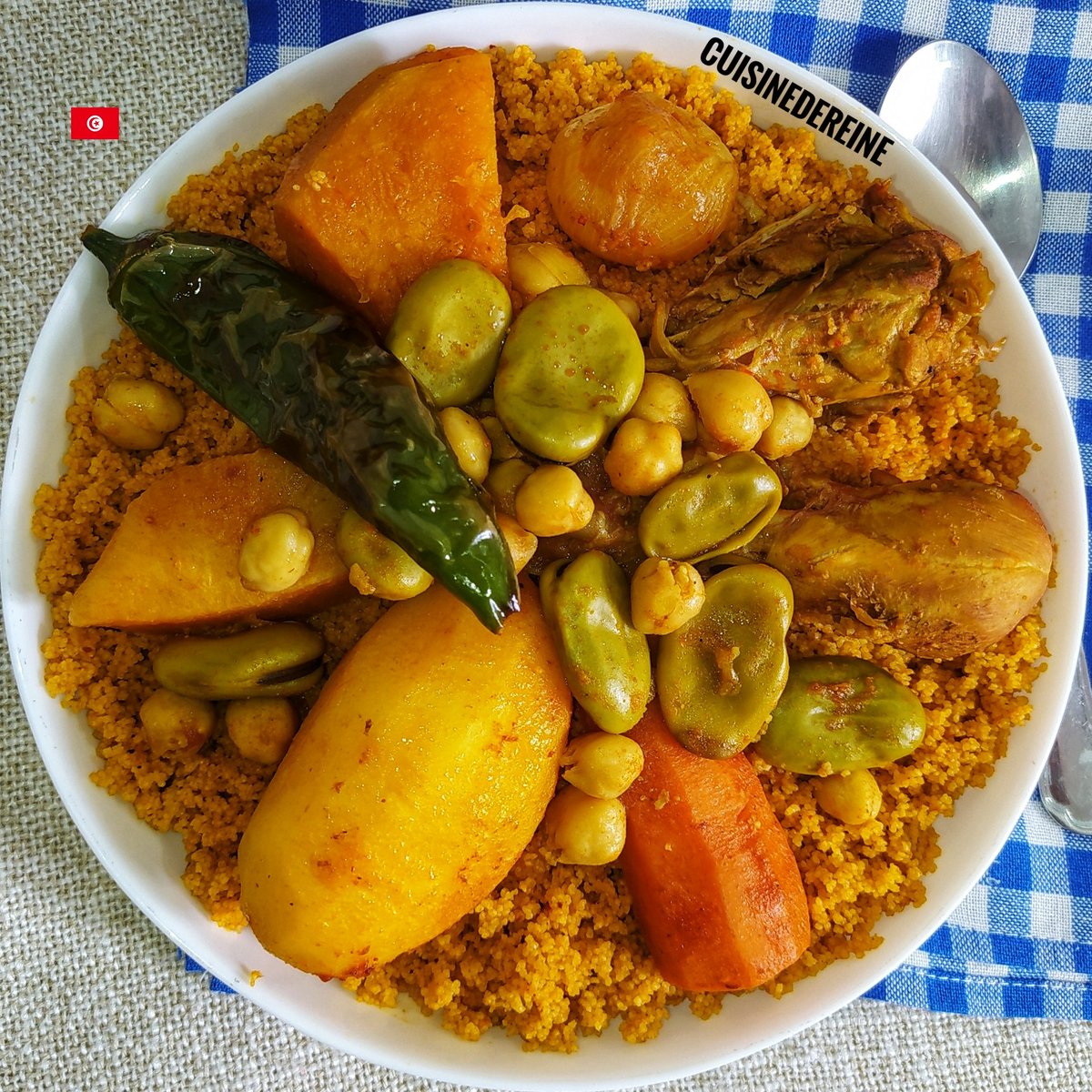 كسكسي تونسي 🇹🇳 #Food #Couscous #Tunisia