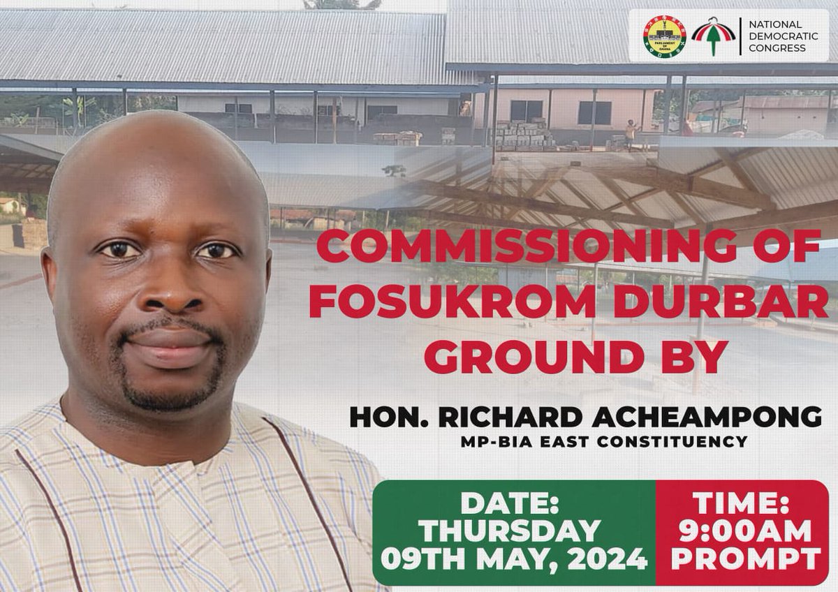 Ladies and Gentlemen, join me as l commission the edifice. Meet you there.@18plus4ndc @NDCprojects 
@OfficialNDCGh